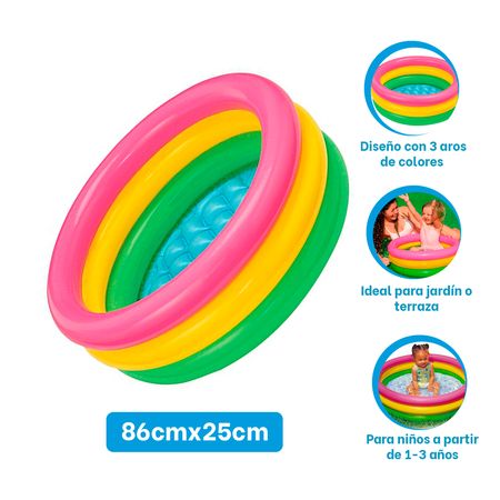 Flotador Circular Arcoiris Ideal para Jardin o Terraza