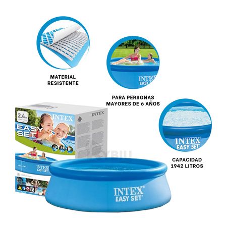 Piscina Azul en Forma de Ollita Resistente