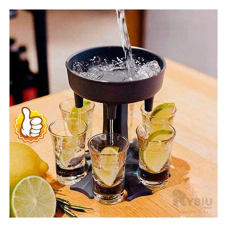 Dispensador de 6 Vias para Llenar Liquidos Gris