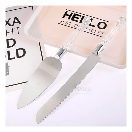 Gran Juego de Cuchillo y Espatula de Acero para Tortas
