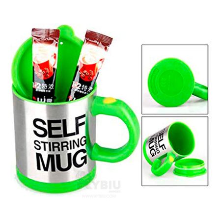 Taza Batidora Autoagitable a Pilas 400 ML Verde