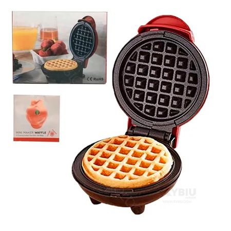 Maquina para hacer Waffles Rojo