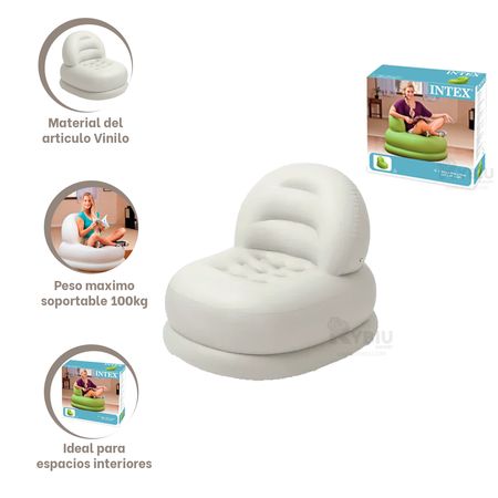 Bonito Sofa Inflable para Jardin Blanco