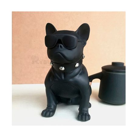Parlante con Bluetooth Perro Bulldog de Negro