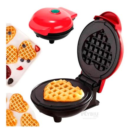 Maquina de Waffle Rojo Forma de Corazon