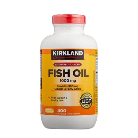 Aceite de Pescado 1000 mg Omega-3 Kirkland - 400 Softgels