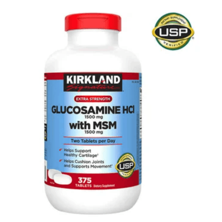 Glucosamina con MSM 1500 mg Kirkland Signature 375 Tabletas