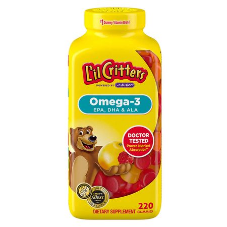 Omega 3 EPA, DHA & ALA + Vitaminas Lil Critters 220 Gomitas