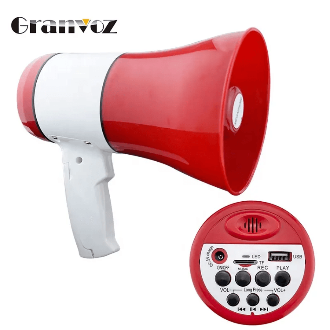 Megafono 35W Recargable Sirena Grabacion de 240 Segundos