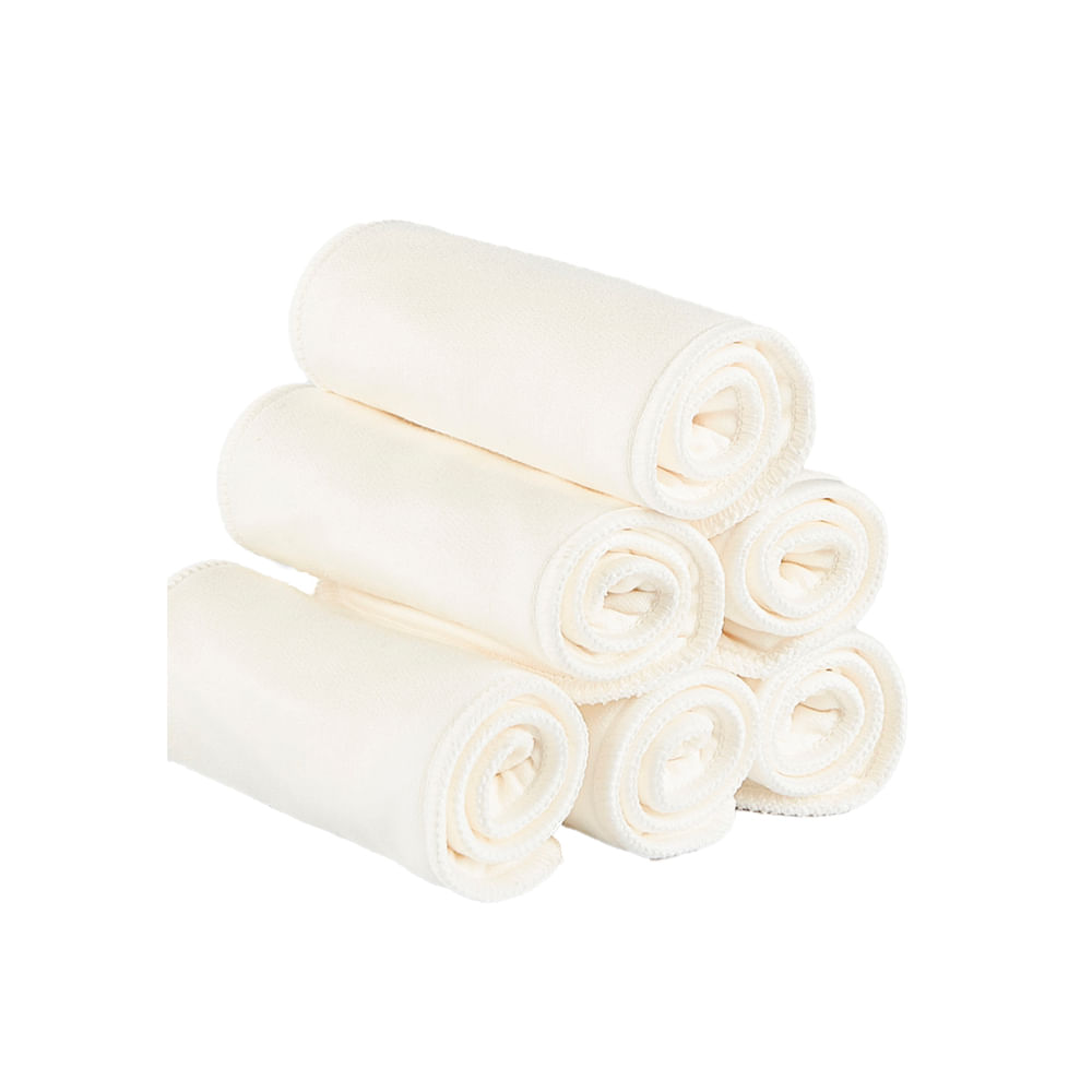 Inserto de Bambú Terry 4 Capas para Pañales de Tela Pack x 6 Unidades