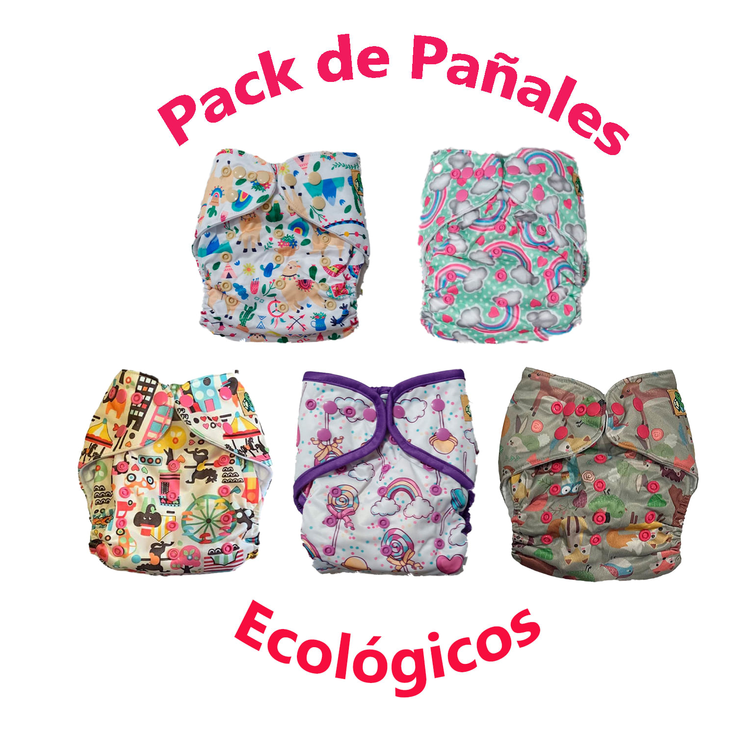 Pañal de Tela - Pack x 5 unid para Niña