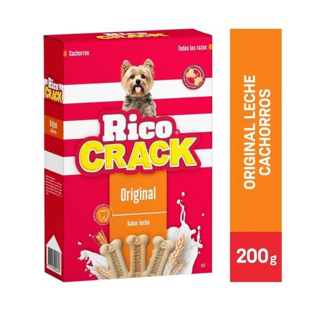 Snack para Perros Ricocrack Cachorros Original Sabor Leche 200 gr