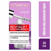 Sérum Rellenador Ojos L'ORÉAL con Ácido Hialurónico Frasco 20ml