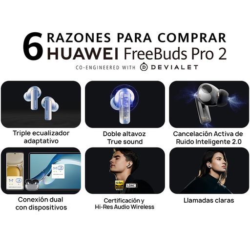 Audífonos Inalámbricos HUAWEI Freebuds Pro 2 Azul