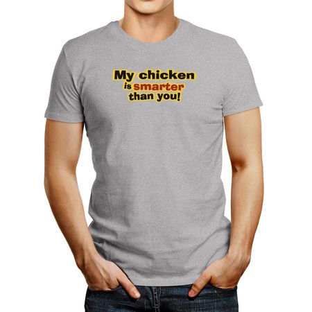 Polo de Hombre Idakoos My Chicken Is Smarter Than You! Gris Oscuro M