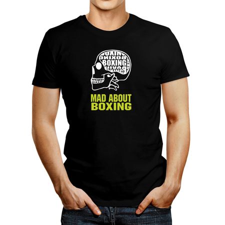 Polo de Hombre Idakoos Mad About Boxing Skull Negro Xl