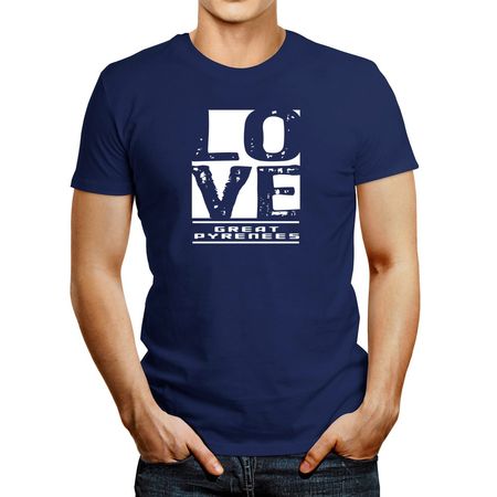 Polo de Hombre Idakoos Love Great Pyrenees Azul Acero Claro L