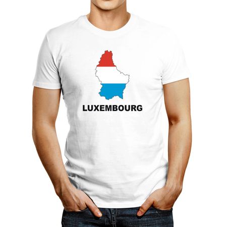 Polo de Hombre Idakoos Luxembourg Country Map Color Blanco Xl