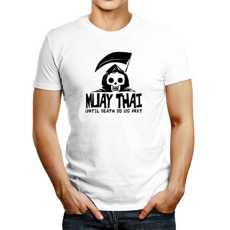 Polo de Hombre Idakoos Muay Thai Until death Separate Us Blanco M