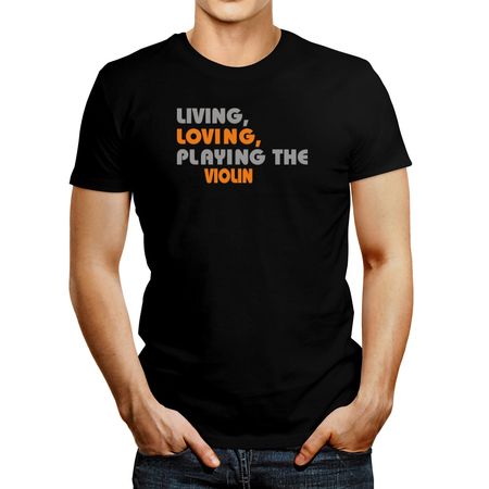 Polo de Hombre Idakoos Living Loving Playing The Violin Negro Xxl