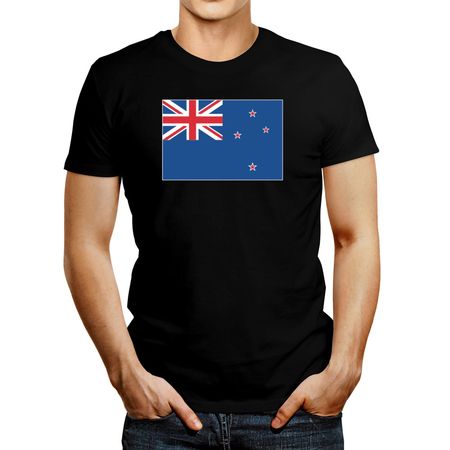 Polo de Hombre Idakoos New Zealand Flag Negro XL