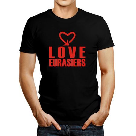 Polo de Hombre Idakoos Love Eurasiers Cool Style Negro L