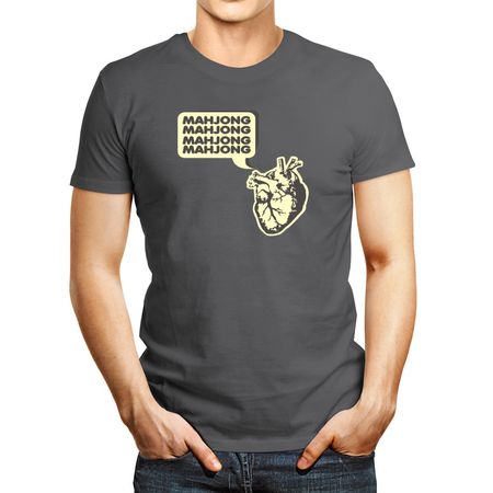 Polo de Hombre Idakoos Mahjong Heart Plateado Xxl