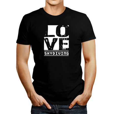 Polo de Hombre Idakoos Love Skydiving Negro M