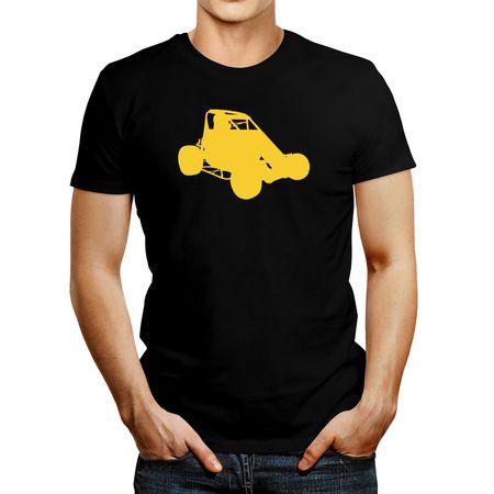 Polo de Hombre Idakoos Midget Car Racing Negro L