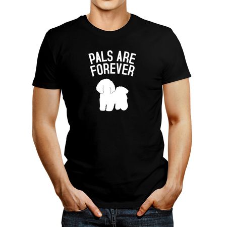 Polo de Hombre Idakoos Pals Are Forever Bichon Frise Silhouette Negro S