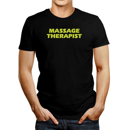 Polo de Hombre Idakoos Massage Therapist Bold Font Negro M