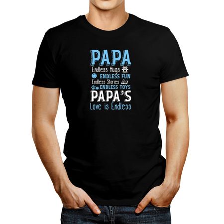 Polo de Hombre Idakoos Papa Endless Fun Negro XXL