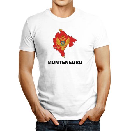 Polo de Hombre Idakoos Montenegro Country Map Color Blanco Xl