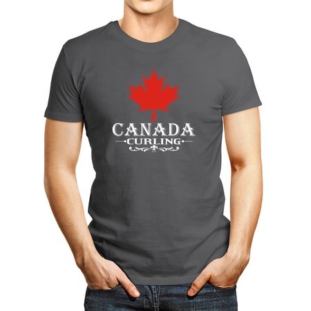 Polo de Hombre Idakoos Maple Canada Curling Plateado L
