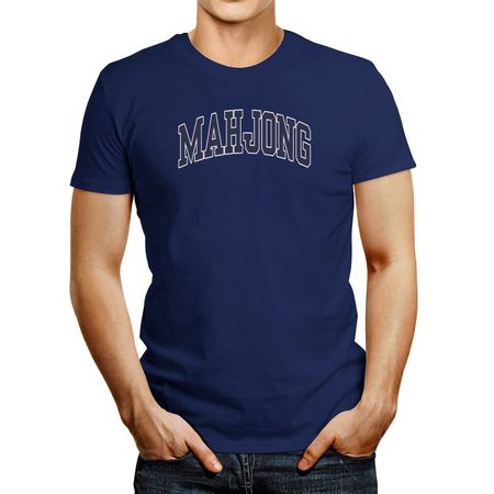 Polo de Hombre Idakoos Mahjong Athletic Applique Azul Acero Claro S