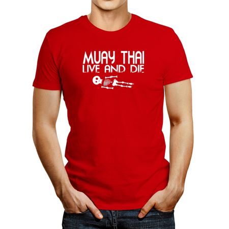 Polo de Hombre Idakoos Muay Thai Live And Die Rojo S