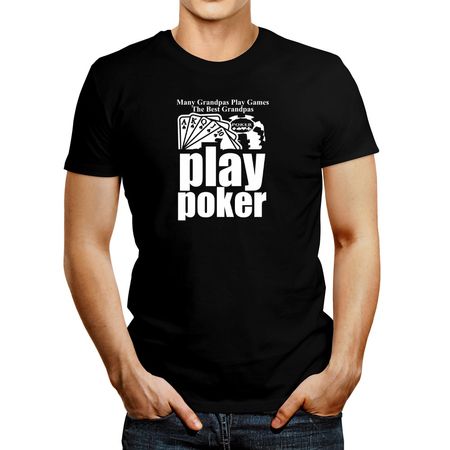 Polo de Hombre Idakoos Many Grandpas Play Games The Best Play Poker Negro L
