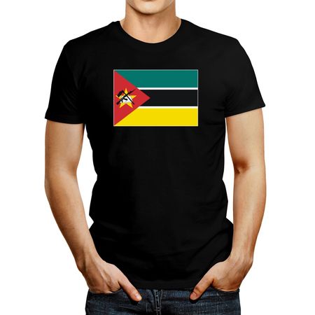 Polo de Hombre Idakoos Mozambique Flag Negro L