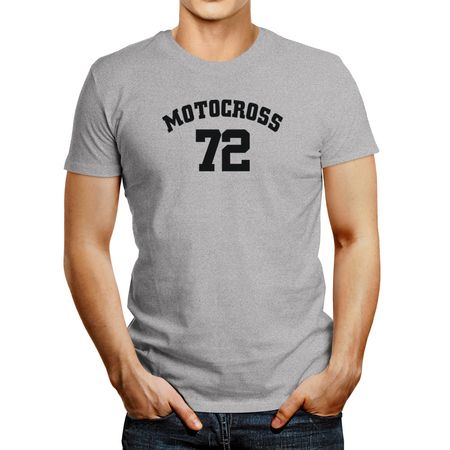 Polo de Hombre Idakoos Motocross 72 Basic College Gris Oscuro L