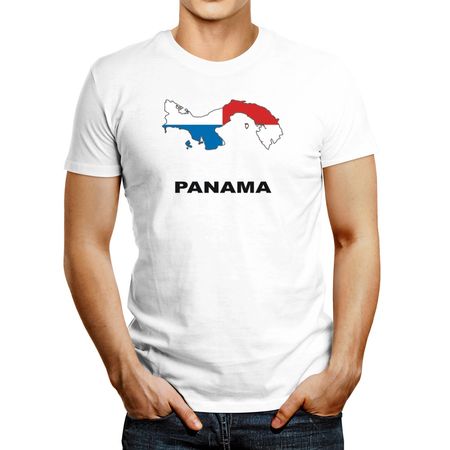 Polo de Hombre Idakoos Panama Country Map Color Blanco L