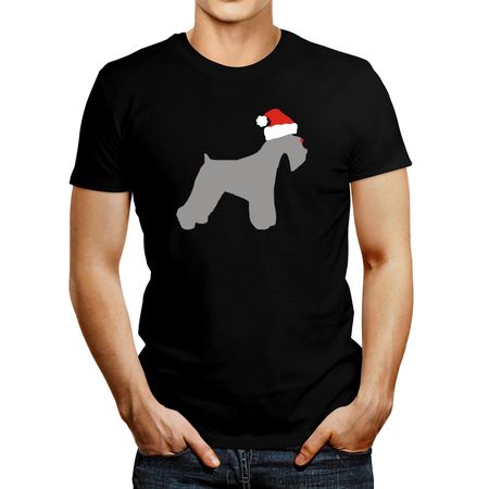 Polo de Hombre Idakoos Miniature Schnauzer Christmas Negro Xs