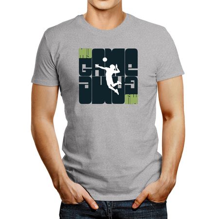 Polo de Hombre Idakoos My Game Volleyball Silhouette Gris Oscuro M