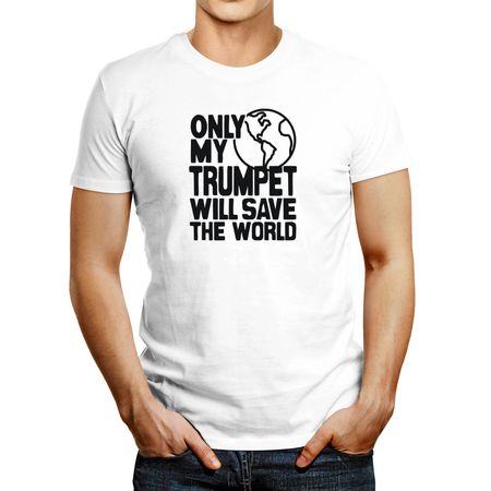 Polo de Hombre Idakoos Only My Trumpet Will Save The World Blanco XXXL