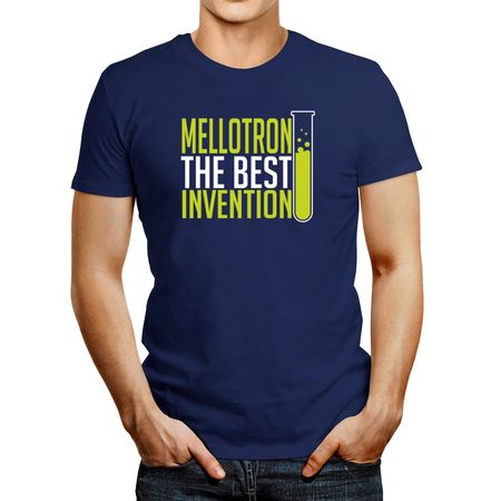 Polo de Hombre Idakoos Mellotron The Best Invention Azul Acero Claro Xs