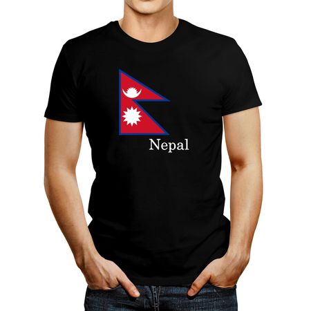 Polo de Hombre Idakoos Nepal Silhouette Negro XS