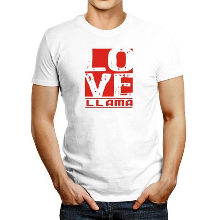 Polo de Hombre Idakoos Love Llama Blanco Xl