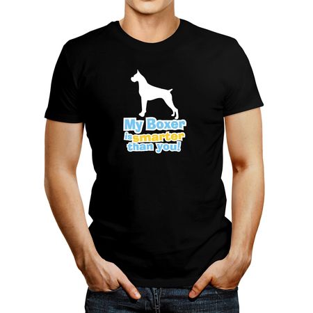 Polo de Hombre Idakoos My Boxer Is Smarter Than You ! Negro XXXL