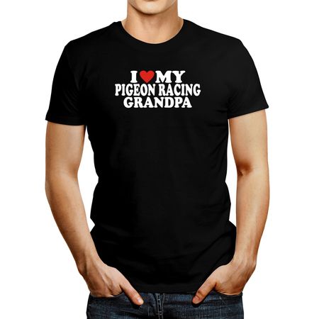 Polo de Hombre Idakoos Love My Pigeon Racing Grandpa Negro Xxl