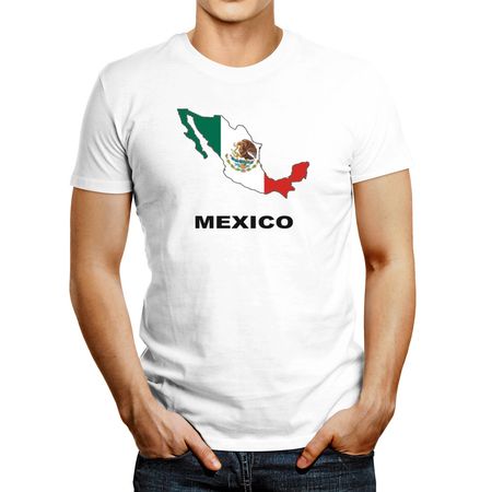 Polo de Hombre Idakoos Mexico Country Map Color Blanco L