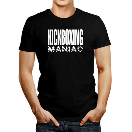 Polo de Hombre Idakoos Maniac Kickboxing Negro Xxl